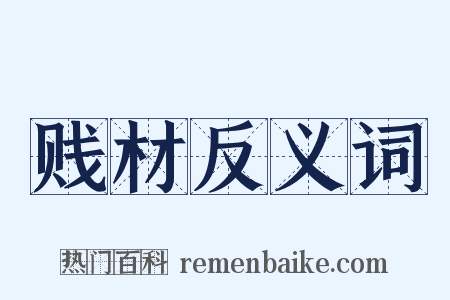 贱材反义词是什么意思的图片